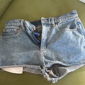 Pink Denim Blue Women's Shorts